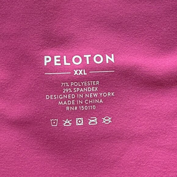 Peloton Logo Pink High-Waisted Leggings Polyester/Spandex Blend Womens Size XXL - Picture 3 of 6